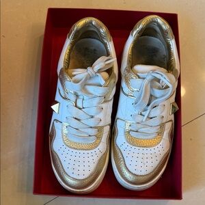 Valentino Gold and White Women's Sneakers